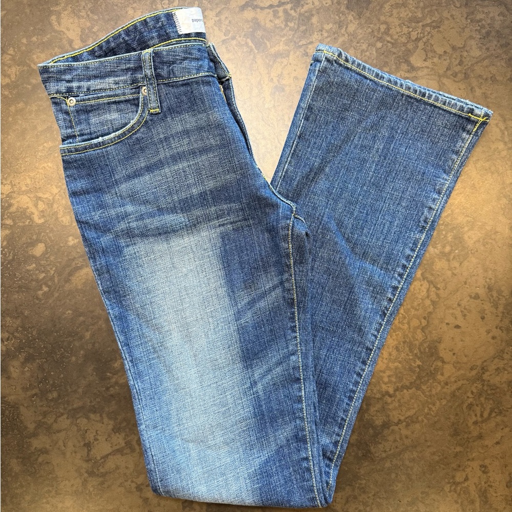 Paper Denim & Cloth Low Rise Flare Jeans Size 27 - Picture 2 of 4